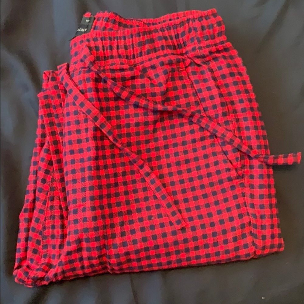 Red plaid sleep pants